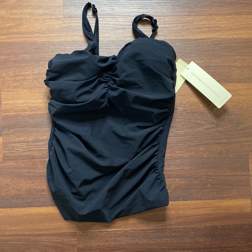 Gottex, womens, 38 D, black, swim top, NWT